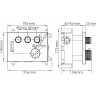 Термостатический смеситель для ванны и душа WASSERKRAFT SAUER 7158 THERMO